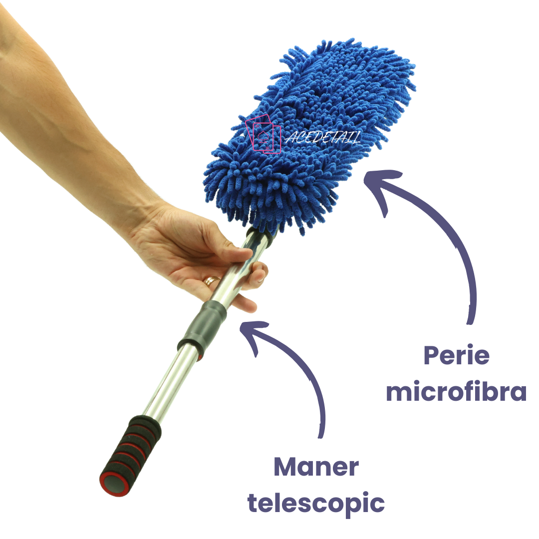 Perie Microfibra Albastra & Telescop Ace